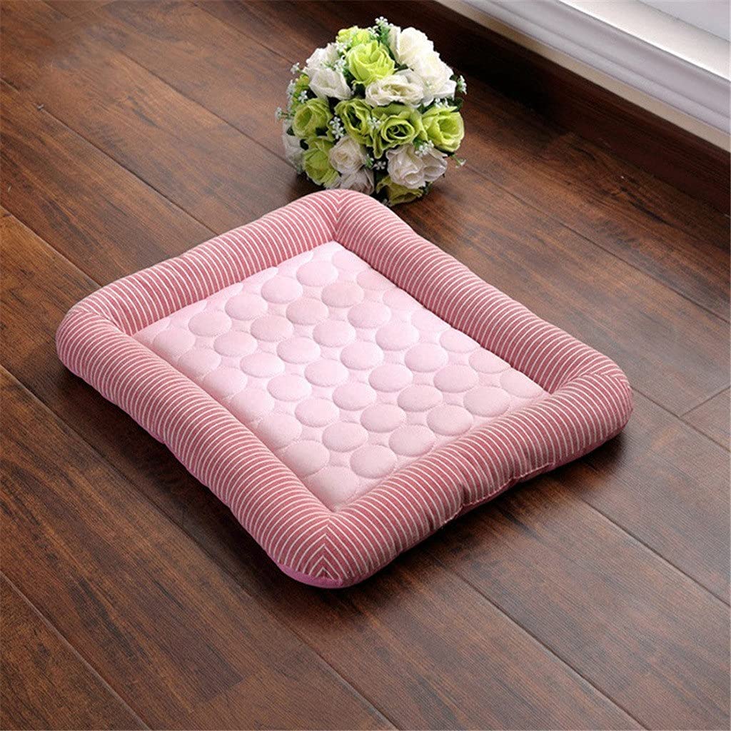 Cooling Pet Mat for Dogs & Cats - Summer Ice Pad Cushion Bed for Small Pets | Breathable Kennel Mat for Puppy & Kitten | Perfect for Indoor/Outdoor Use in Hot Weather (Color: A, Size: Small)