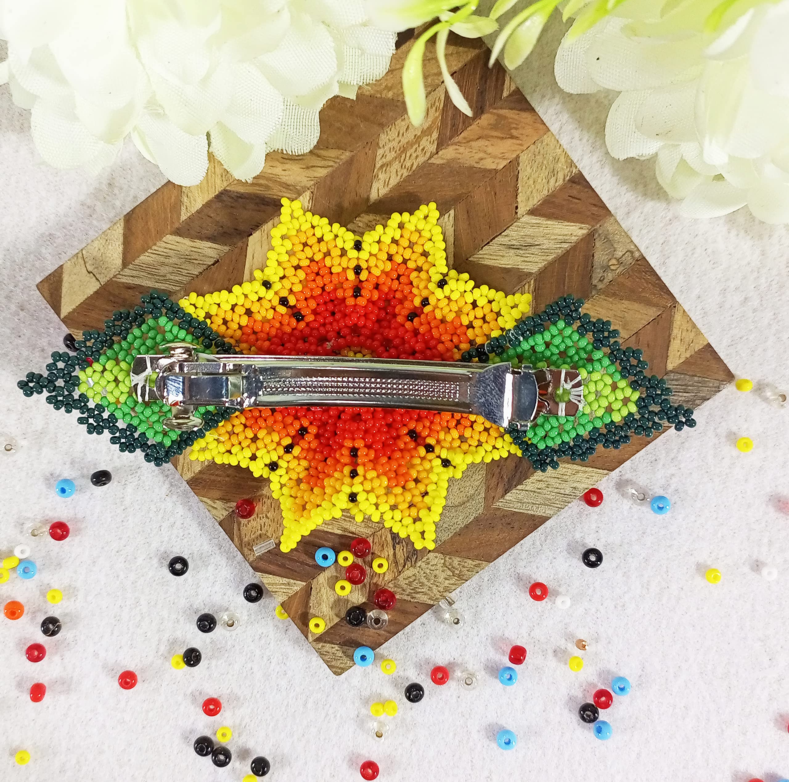 Handmade Native American Style Beaded Hair Clips - Boho Hair Accessories for Women & Girls - Perfect for Festivals, Weddings & Everyday Wear
