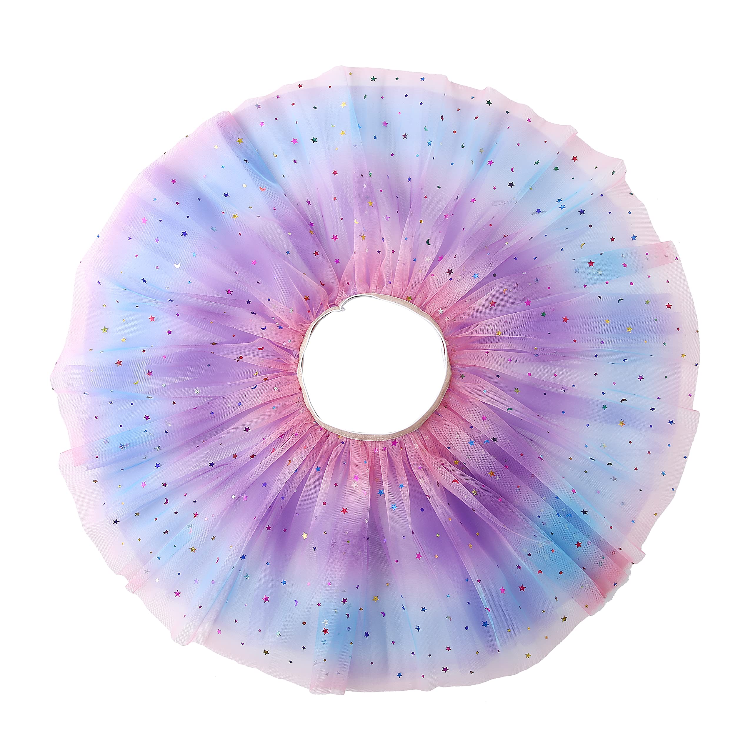 Jastore Girls Layered Rainbow Tutu Skirt - Ballet Dance Dress with Ruffle Tiered Design for Kids & Toddlers - Perfect for Dance Recitals, Birthday Parties, Halloween Costumes & Photo Shoots