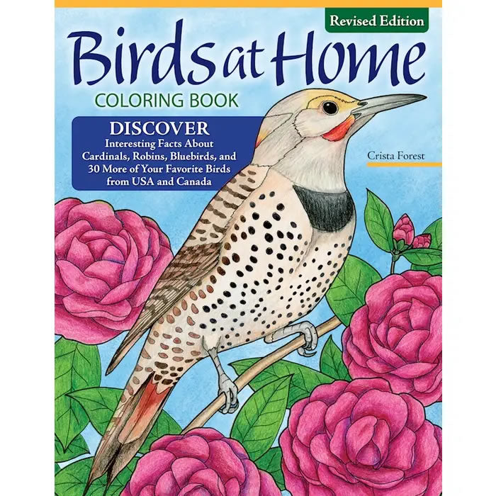 Birds at Home Coloring Book for Adults & Kids - Fun Bird Facts & Relaxing Art Activity | Perfect for Gifts, Education & Stress Relief
