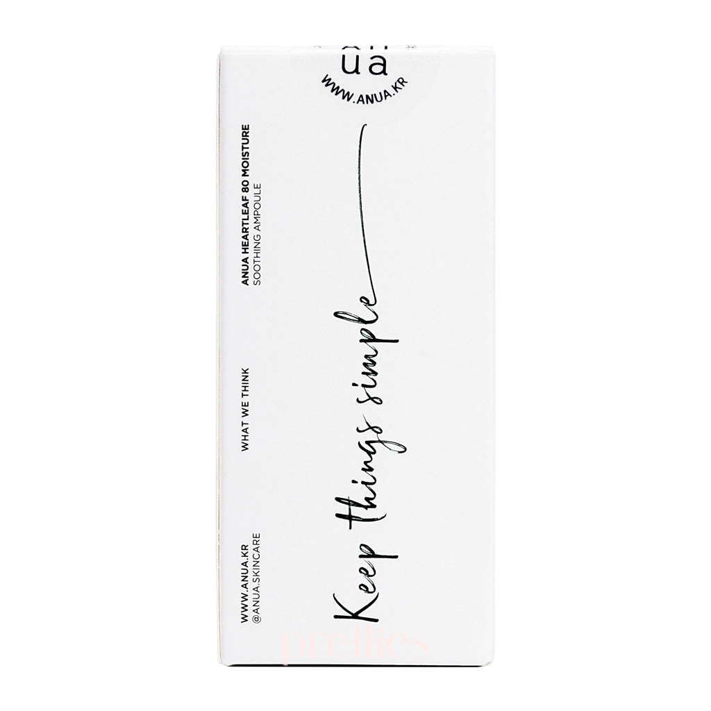 ANUA Heartleaf 80% Moisture Soothing Ampoule 30ml - Korean Hydrating Serum for Sensitive Skin, Acne Relief & Redness Reduction - Perfect for Daily Skincare Routine & Post-Treatment Calming