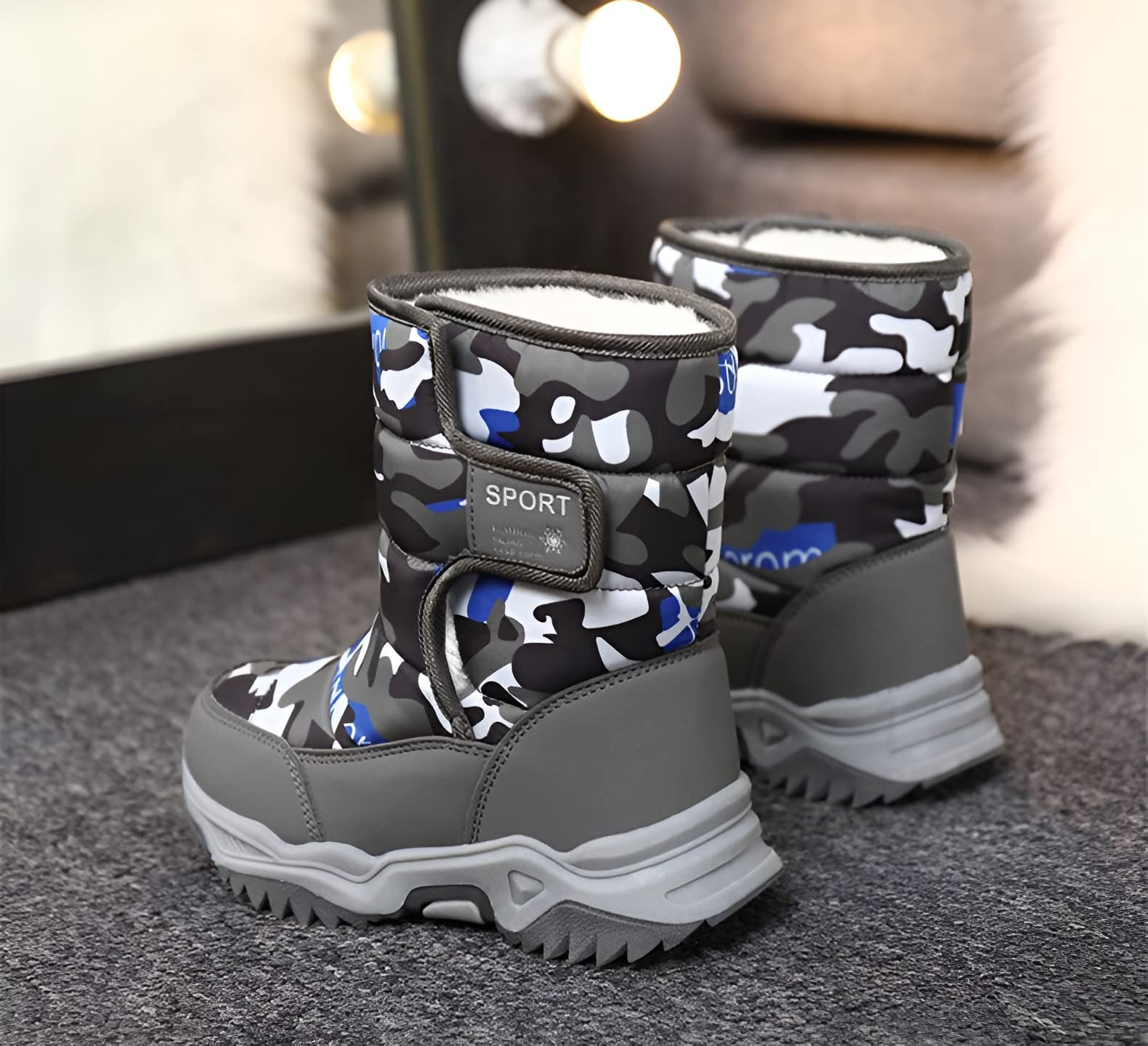 Kids' Waterproof Snow Boots for Boys & Girls - Slip-Resistant Winter Shoes for Cold Weather (Toddler/Big Kid) - Perfect for Outdoor Play, Snow Days & Winter Adventures