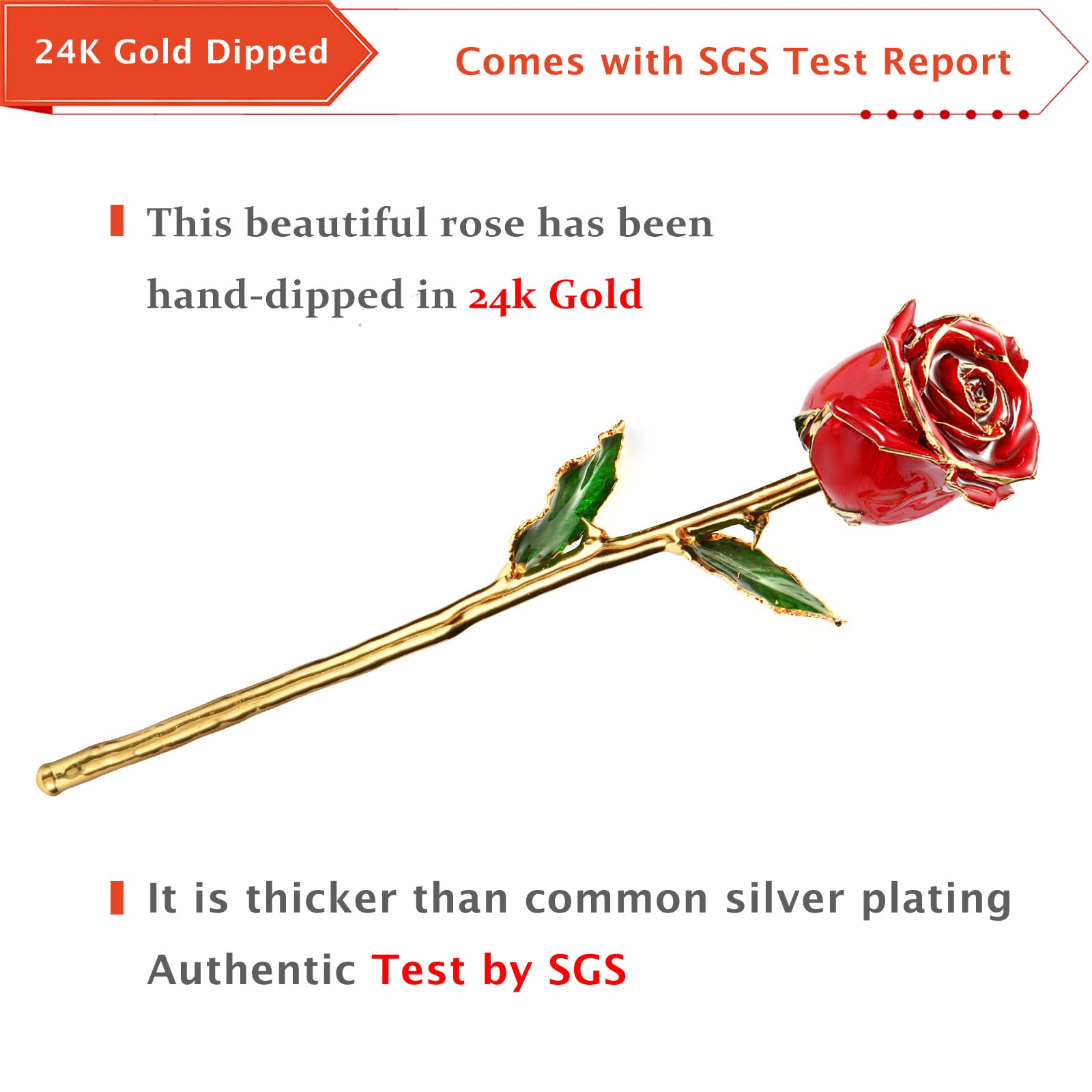 24K Gold Plated Real Rose Gift for Her - Valentine's Day, Anniversary & Special Occasions | Unique Keepsake with Display Stand | Romantic Home Decor & Wedding Centerpiece Idea