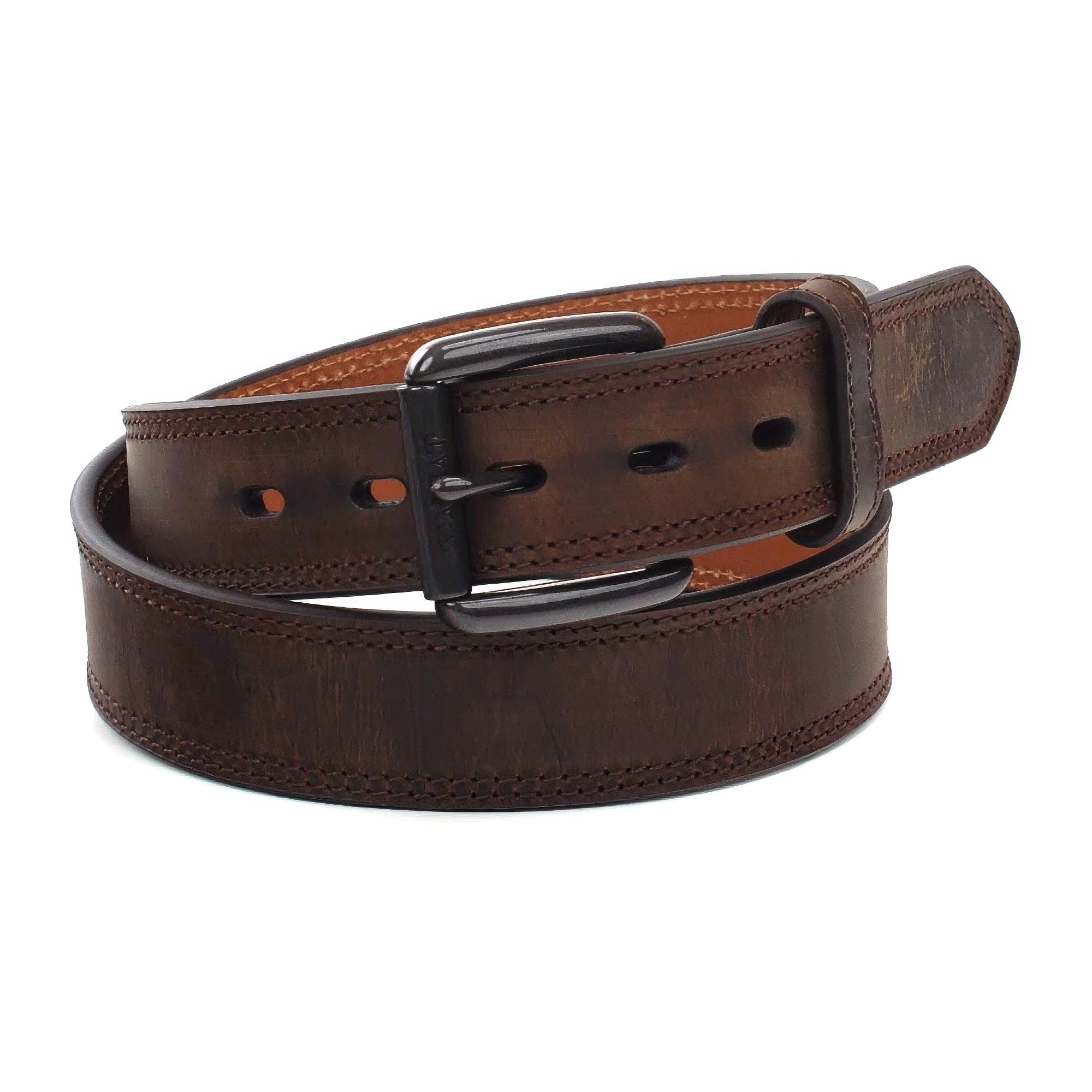 ARIAT Men's Genuine Leather Roller Belt - Adjustable Western Style Belt for Cowboy Boots & Jeans | Perfect for Rodeo, Ranch Work & Casual Wear