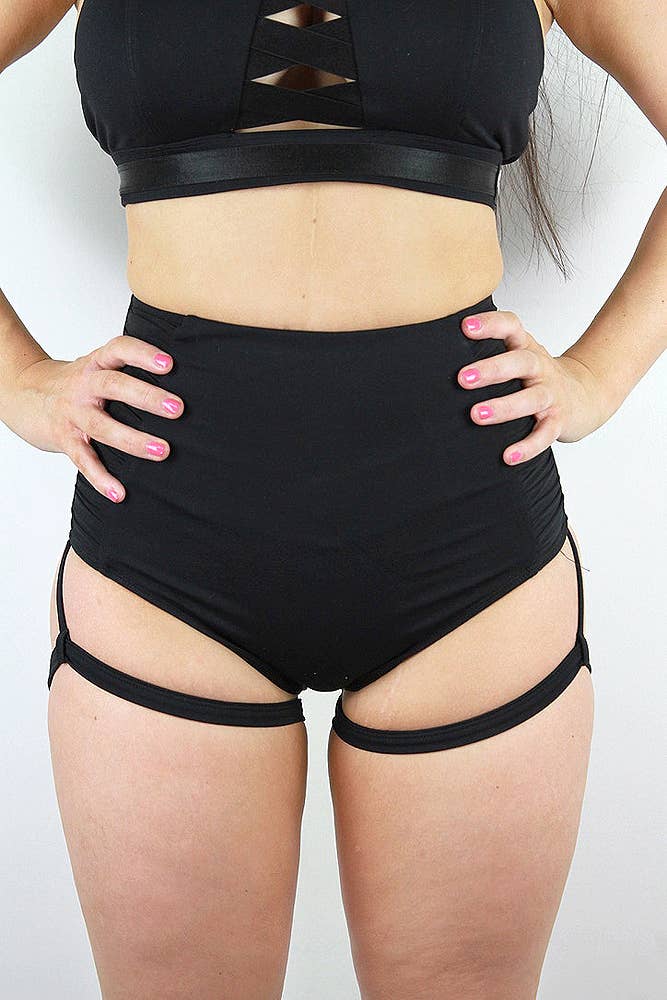 Hamilton Super High Waist Garter Shorts for Women - Sexy Black Shapewear | Perfect for Weddings, Date Nights & Special Occasions