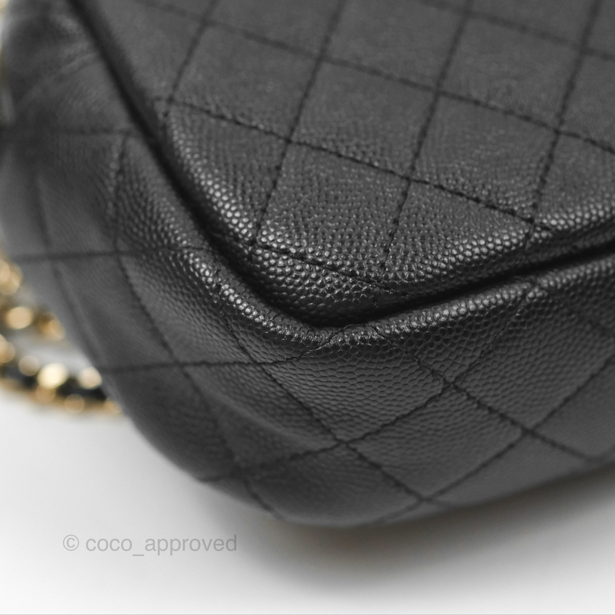 Chanel CC Day Camera Bag in Black Caviar Leather with Gold Hardware - Luxury Crossbody Bag for Women, Perfect for Everyday Use & Special Occasions