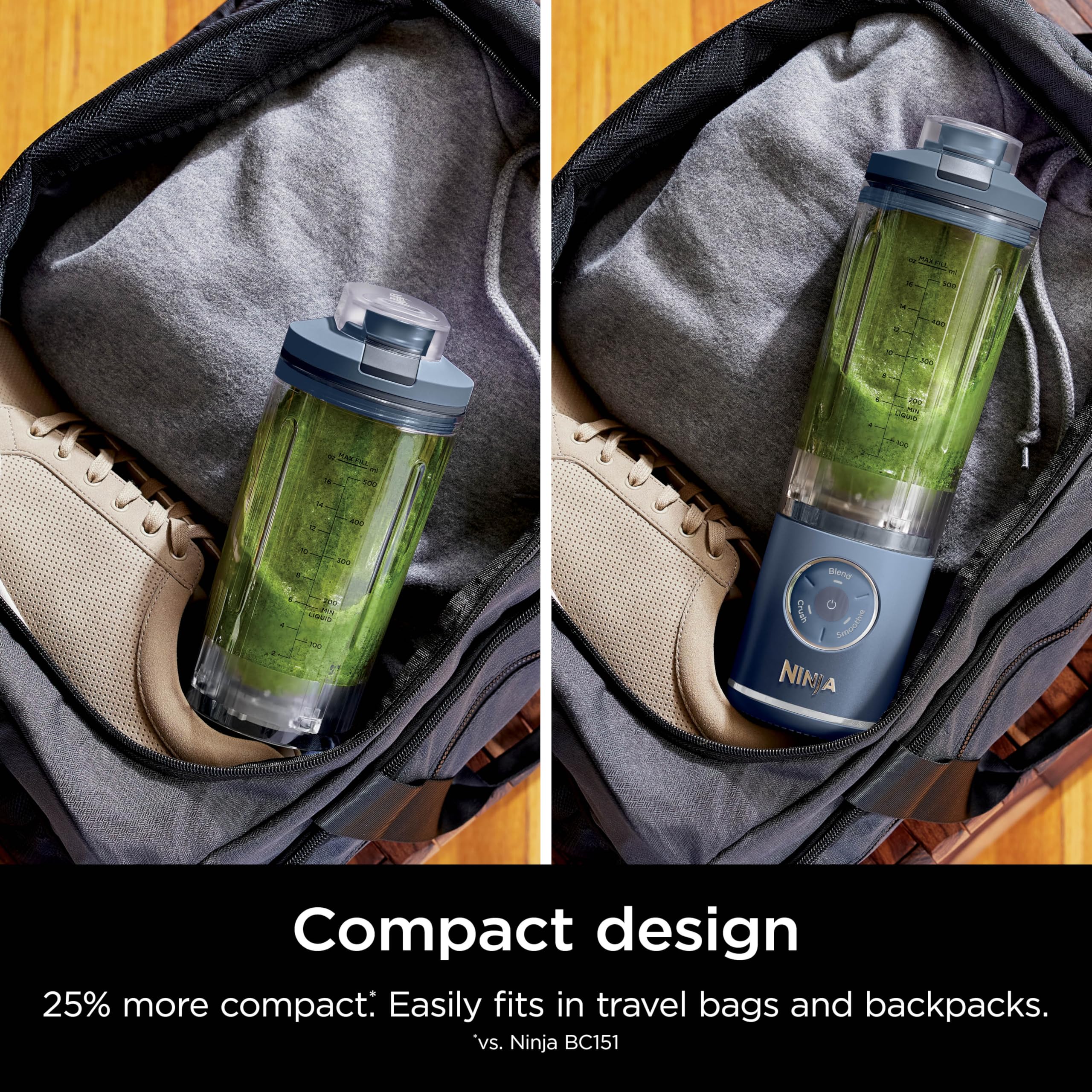 Ninja Blast Max Portable Blender - 22oz Cordless Personal Blender with Twist & Go Technology, 3 Blending Programs for Smoothies, Ice Crushing & More | Leakproof, Dishwasher Safe Navy Blender for Gym, Office & Travel