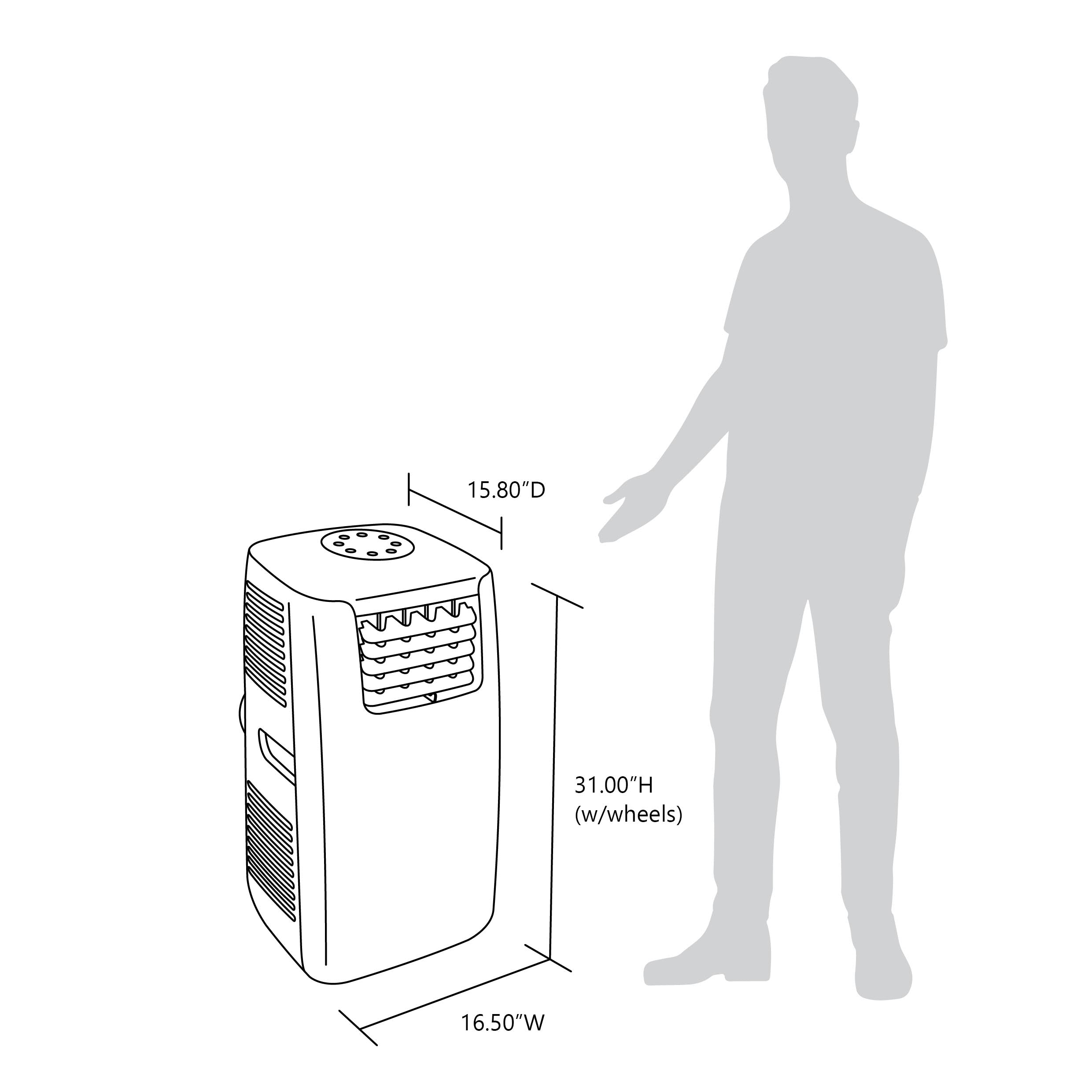 Newair® 14,000 BTU Portable Air Conditioner & Heater - Dual Function Cooling & Heating for Home, Office, Bedroom, Garage - Energy Efficient & Easy Installation