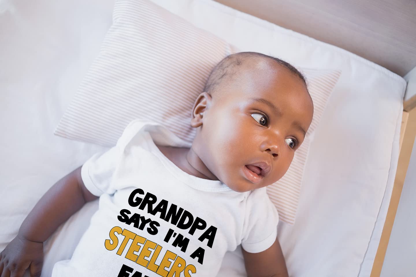 Baby Steelers Fan Bodysuit - Grandpa's Gift for Game Day