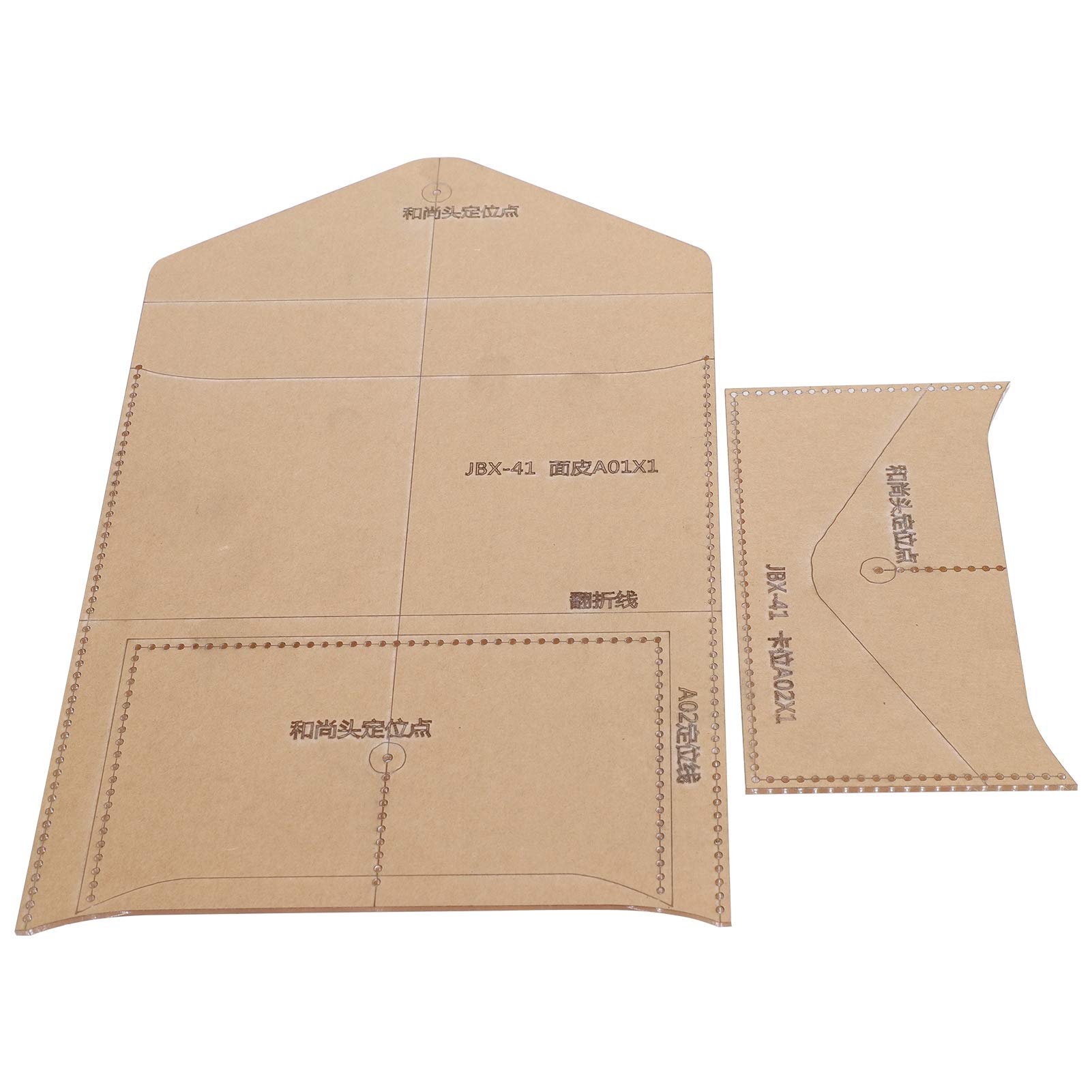 Clear Acrylic Leather Craft Templates for Wallet, Shoulder Bag & Passport Holder - DIY Leatherworking Supplies for Envelope Bag Making | Perfect for Crafters & Leather Artisans