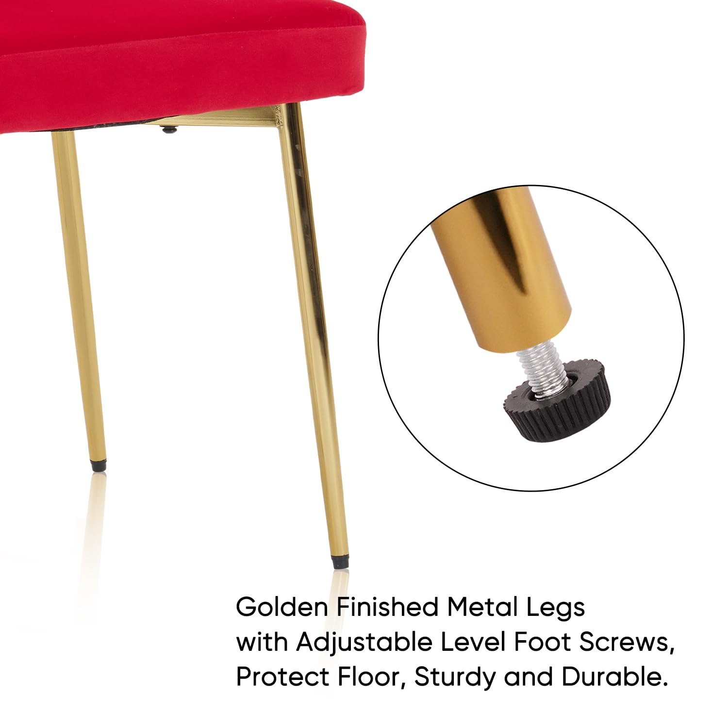 ANOUR Velvet Dining Chairs Set of 2 - Modern Upholstered Kitchen Side Chairs with Golden Metal Legs for Dining Room, Living Room & Bedroom - Fuchsia Pink - Perfect for Small Spaces, Breakfast Nooks & Home Decor