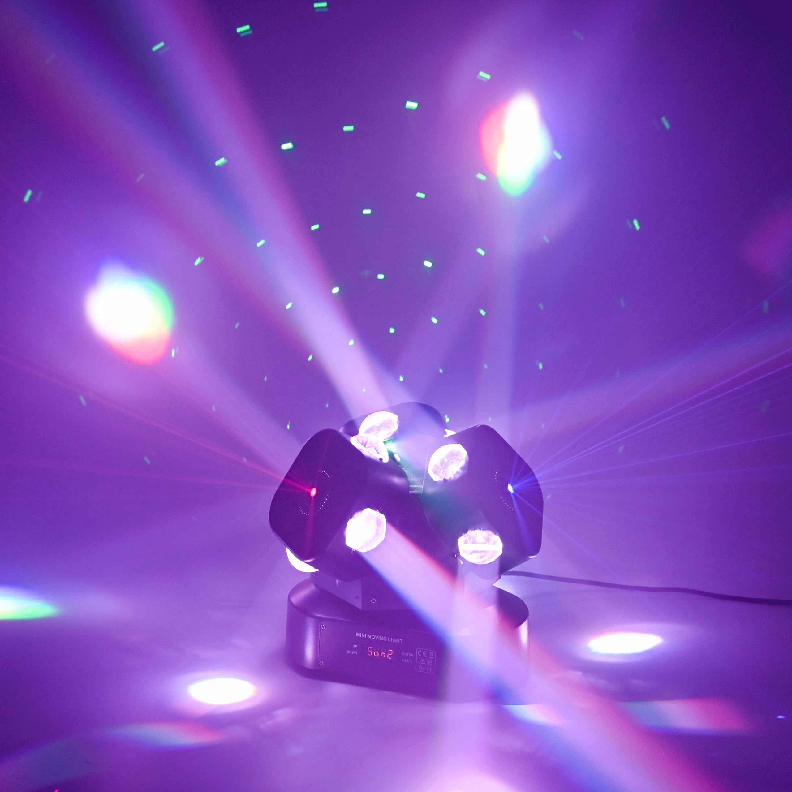 DMX 512 Moving Head DJ Light - 12LED RGBW Strobe Beam Light with Sound Activation | Stage Lighting for DJ Parties, KTV, Disco, Wedding & Concert Events | Perfect for Nightclubs, Festivals and Professional Stage Shows