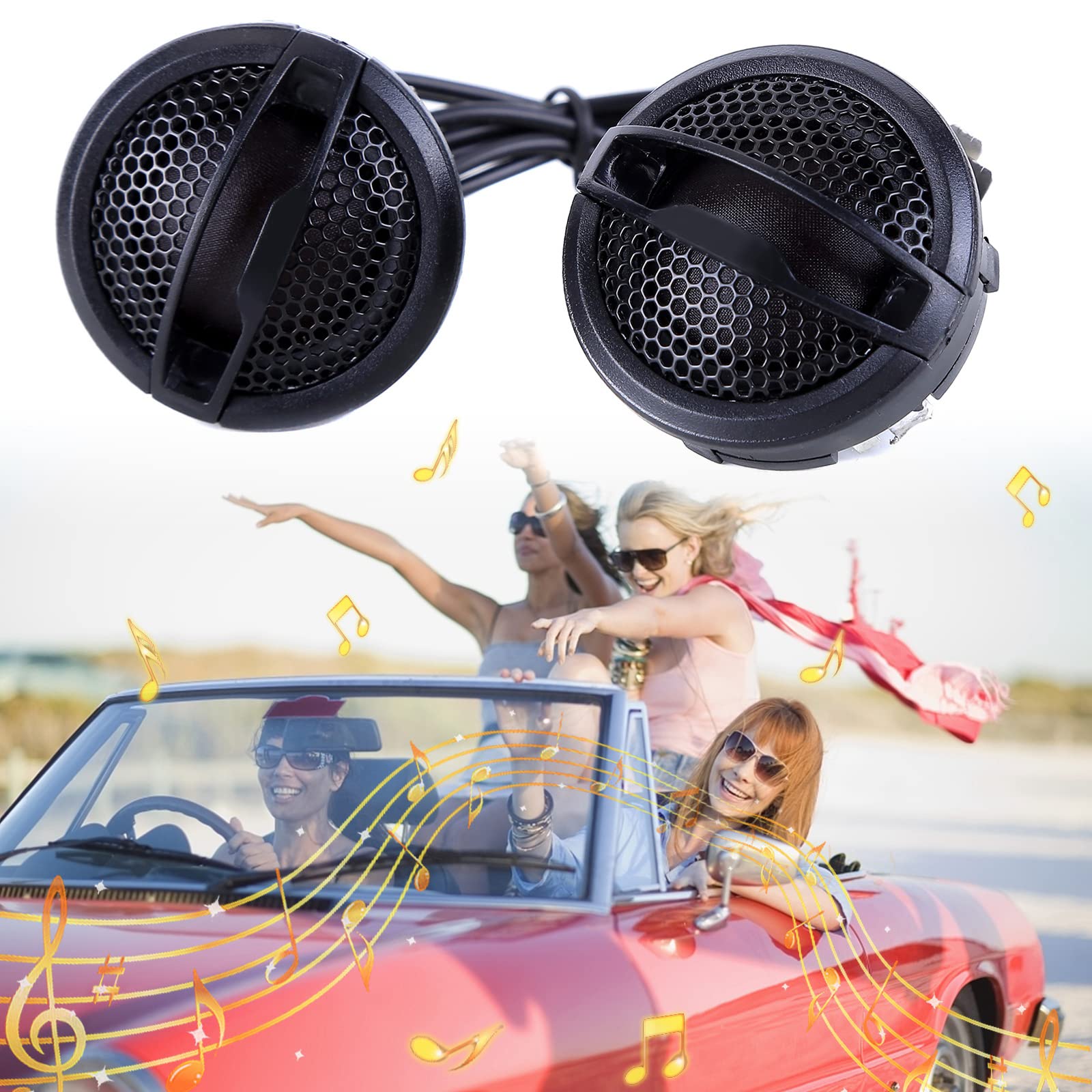 SEADEAR 150W Car Audio Tweeters - Mini Super Power Loud Dome Stereo Speakers for Cars - High Performance Car Accessories for Enhanced Sound Quality - Perfect for Car Audio Upgrades, Road Trips, and Music Lovers