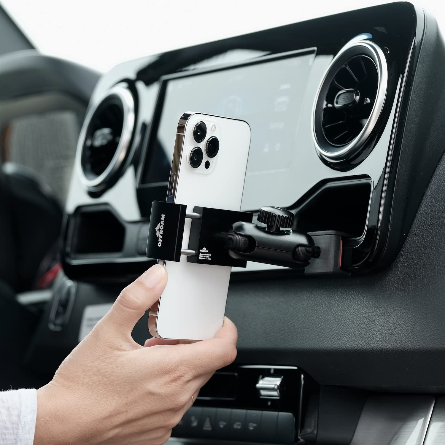 Premium Offroam Phone Mount for Mercedes Sprinter 2019-2024 (VS30) - Compatible with MBUX Touchscreen Console (7