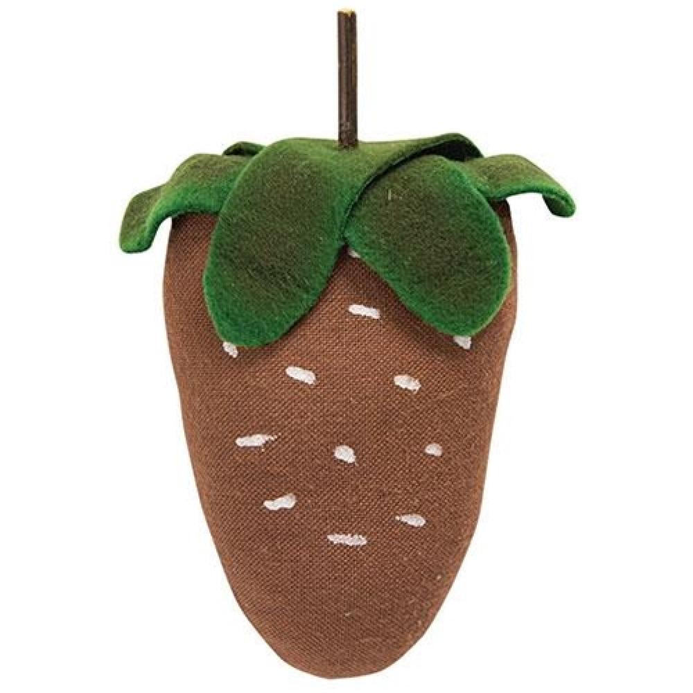 Primitive Hand-Painted Strawberry Plush Toy 5.25