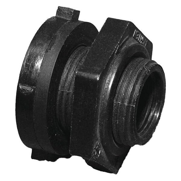Stainless Steel Bulkhead Fitting with Flexible Spill Deck - Marine & RV Water Tank Connector for Boats, Campers, and Off-Grid Water Systems