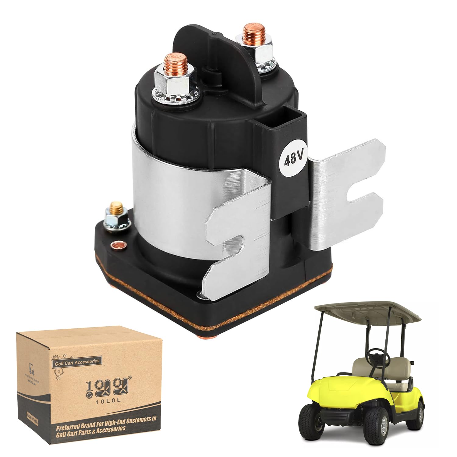48V Golf Cart Solenoid Relay for Yamaha G22 G29 Drive Electric (2007 & Up) - OEM JU6-H1950-00 Replacement Part | Compatible with 10L0L Golf Carts | Perfect for Golf Cart Maintenance & Electrical System Repairs
