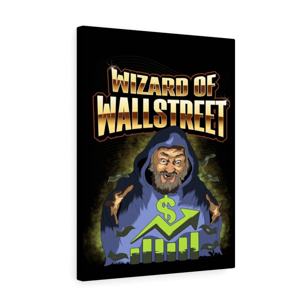 Wizard of Wall Street Canvas Print - Money Motivation Wall Art Decor for Office & Home - Stock Market Art Gift for Investors & Finance Lovers