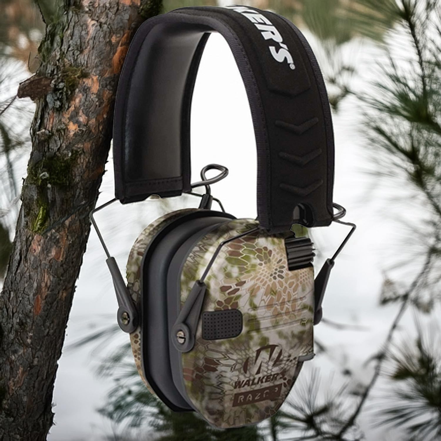 Walker's Razor Slim Electronic Shooting Earmuffs 2-Pack - Noise Canceling Hearing Protection with Walkie Talkie & OTG Glasses - Perfect for Hunting, Shooting Range, and Outdoor Activities