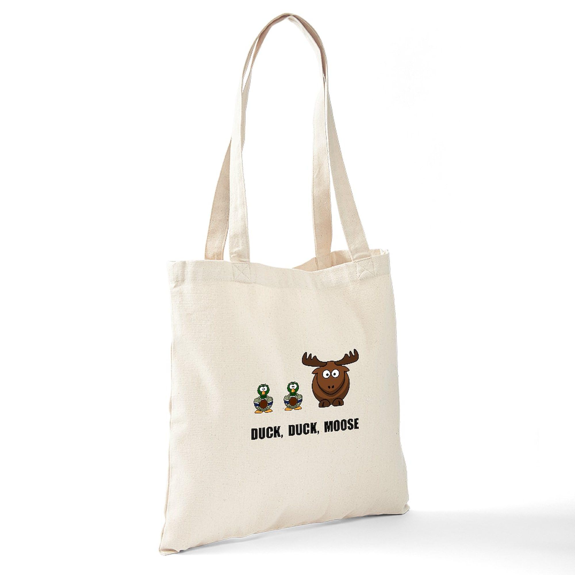 Duck Duck Moose Canvas Tote Bag - Eco-Friendly Reusable Shopping Bag for Groceries, Beach & Daily Use | Natural Cotton Carryall
