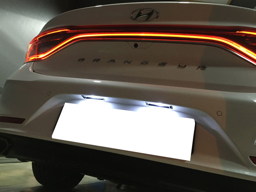 18 SMD LED License Plate Light Kit for Hyundai Sonata/Elantra/Veloster & Kia K5 - Super Bright White Lights, Easy Installation, Waterproof - Perfect for Night Driving & Car Customization