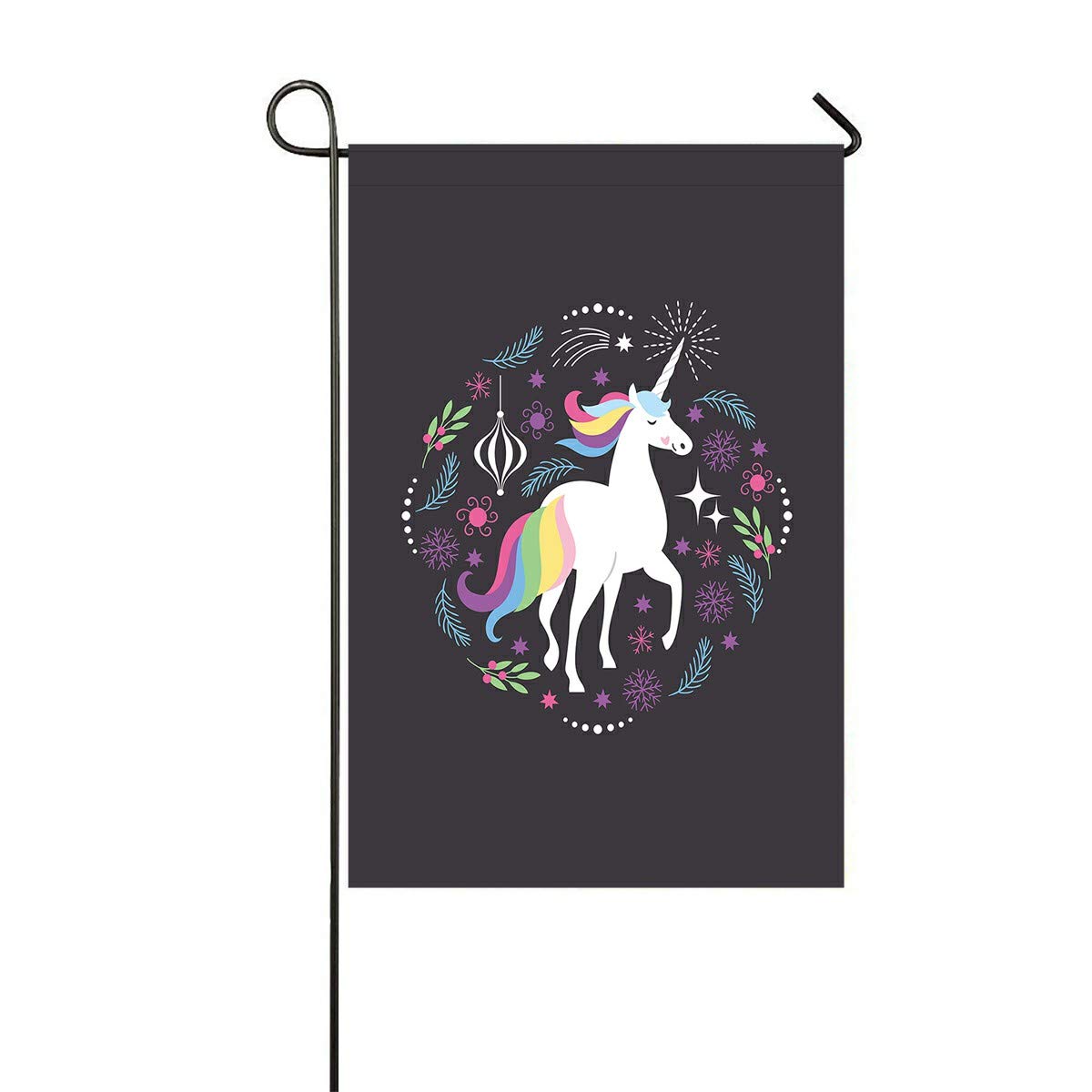 ECZJNT Cute Unicorn Garden Flag 12x18 Inch - Outdoor Decorative Flag for Yard, Home & Party Decorations - Perfect for Birthday Celebrations, Garden Parties & Seasonal Decor