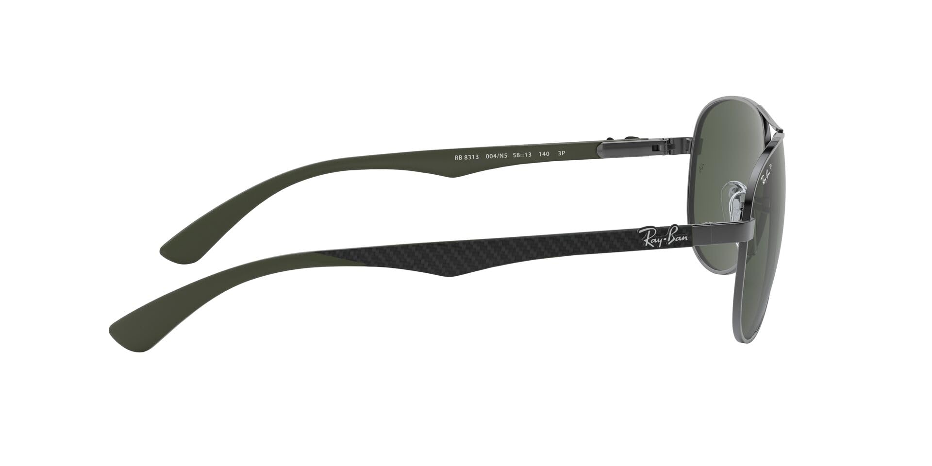 Ray-Ban RB8313 Carbon Fiber Aviator Sunglasses for Men - Polarized UV Protection - Perfect for Driving, Outdoor Sports & Travel