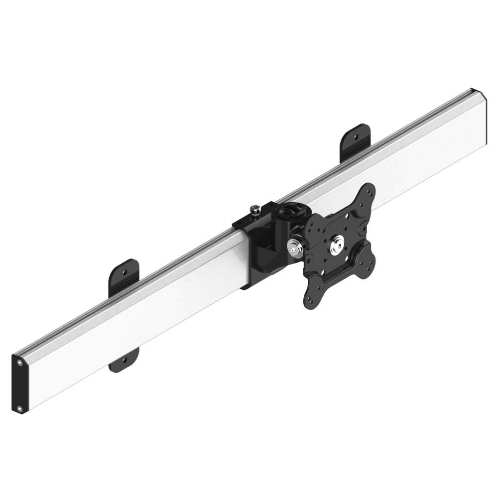 Adjustable Single Monitor Slideable Wall Mount Bracket - Heavy Duty VESA 75x75/100x100 Compatible for Home Office, Gaming & Workspace Setup