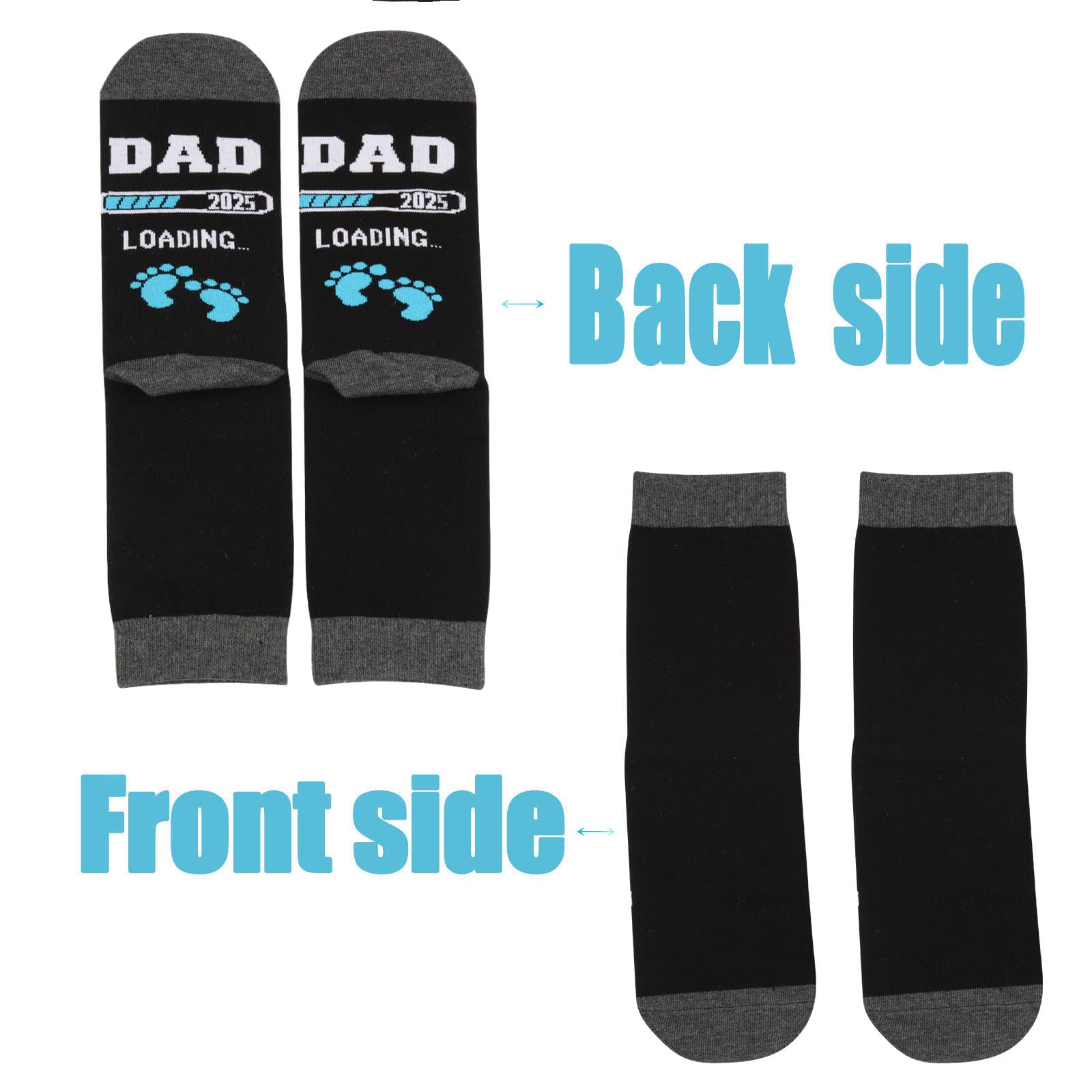 LEVLO 2 Pairs Pregnancy Announcement Socks for First Time Parents - Dad & Mom to Be Gift (2025 & 2026 Loading Design) - Perfect for Gender Reveal, Baby Shower & New Parent Gifts