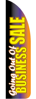 Going Out of Business Sale Sidewalk Feather Flag Banner - Outdoor Advertising Flag for Store Closing, Liquidation & Clearance Events - Perfect for Retail, Yard Sales & Promotions