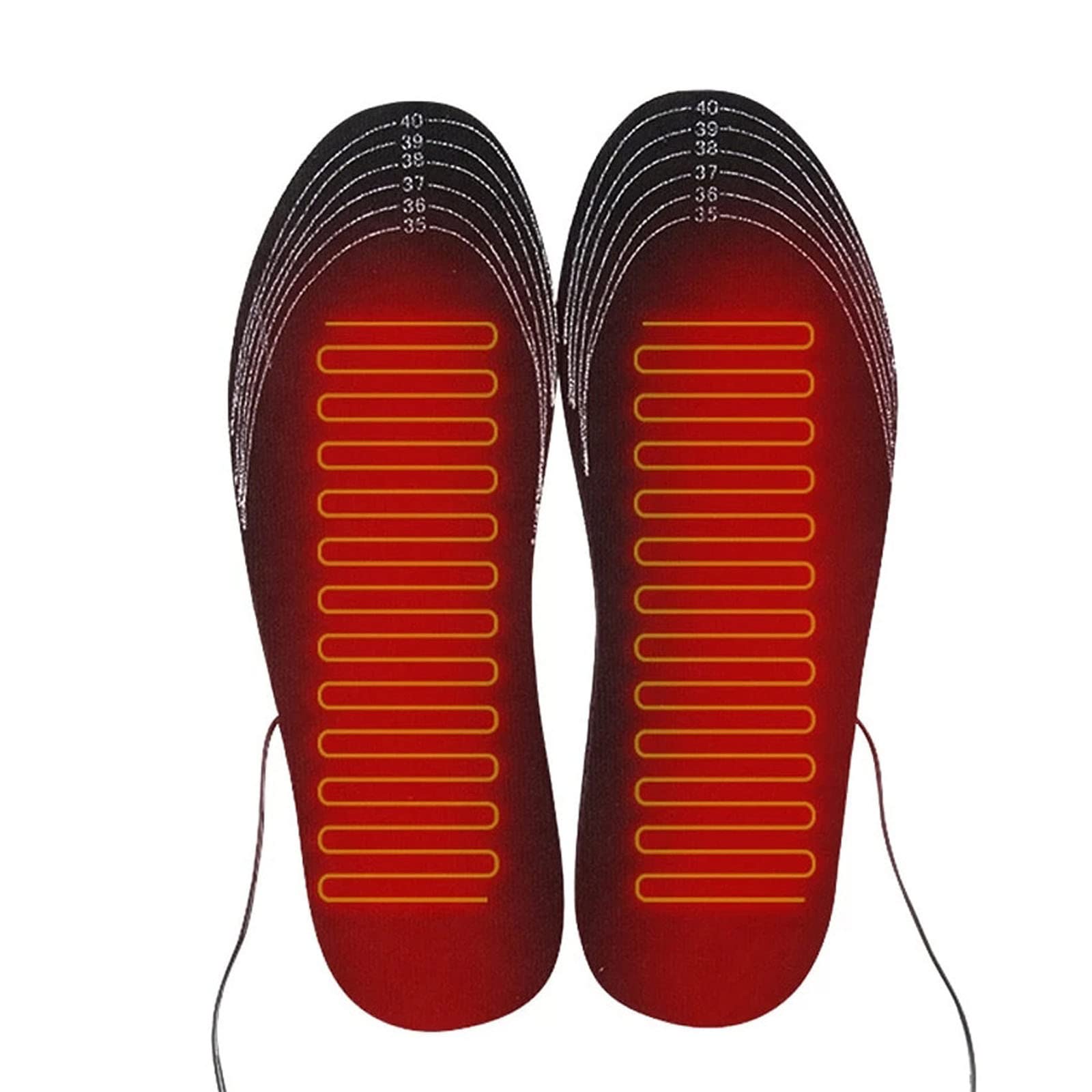 Unisex USB Rechargeable Heated Insoles - DIY Cuttable Electric Foot Warmers for Men & Women | Winter Thermal Insoles for Outdoor Activities, Camping, Skiing & Hunting (Size 35-40) | Stay Warm in Cold Weather for Work, Travel & Winter Sports