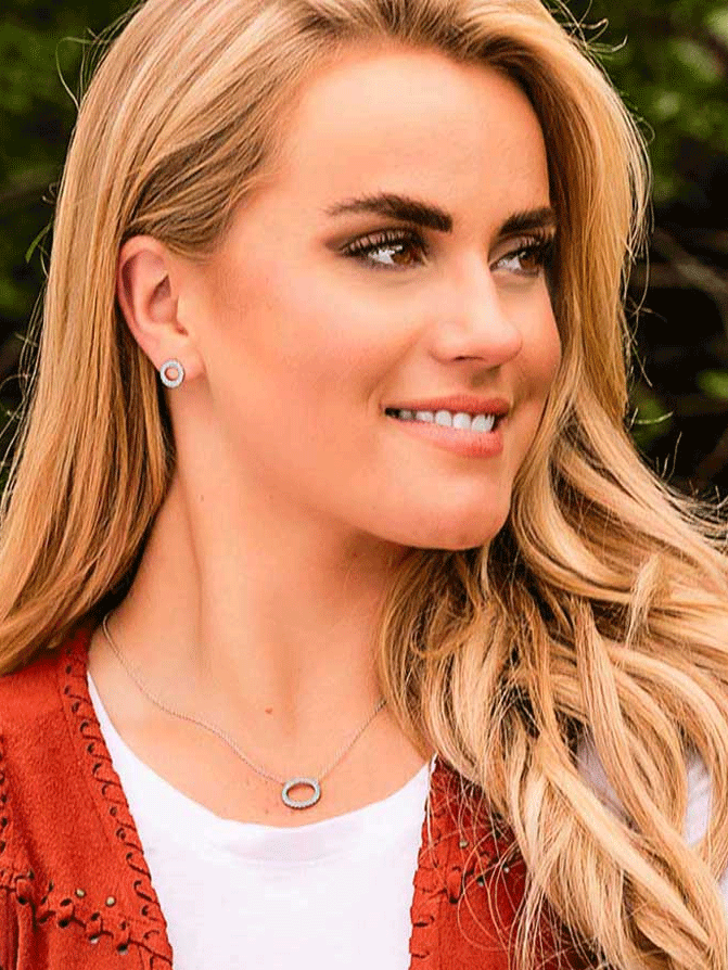 Montana Silversmiths JS5706 Women's Never Ending Elegance Jewelry Set - Sterling Silver Necklace & Earrings for Wedding, Anniversary & Special Occasions