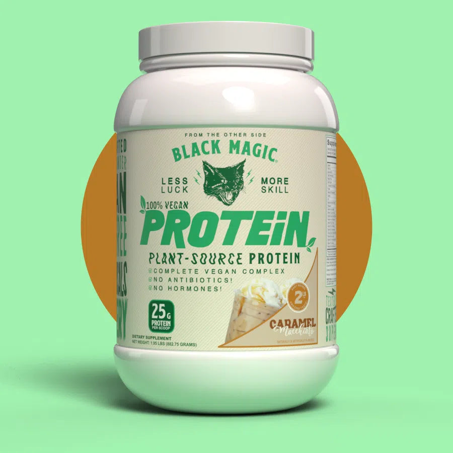 Black Magic 100% Vegan Plant-Based Protein Powder - Organic, Gluten-Free & Dairy-Free for Muscle Recovery & Weight Loss - Perfect for Smoothies, Baking & Post-Workout Shakes