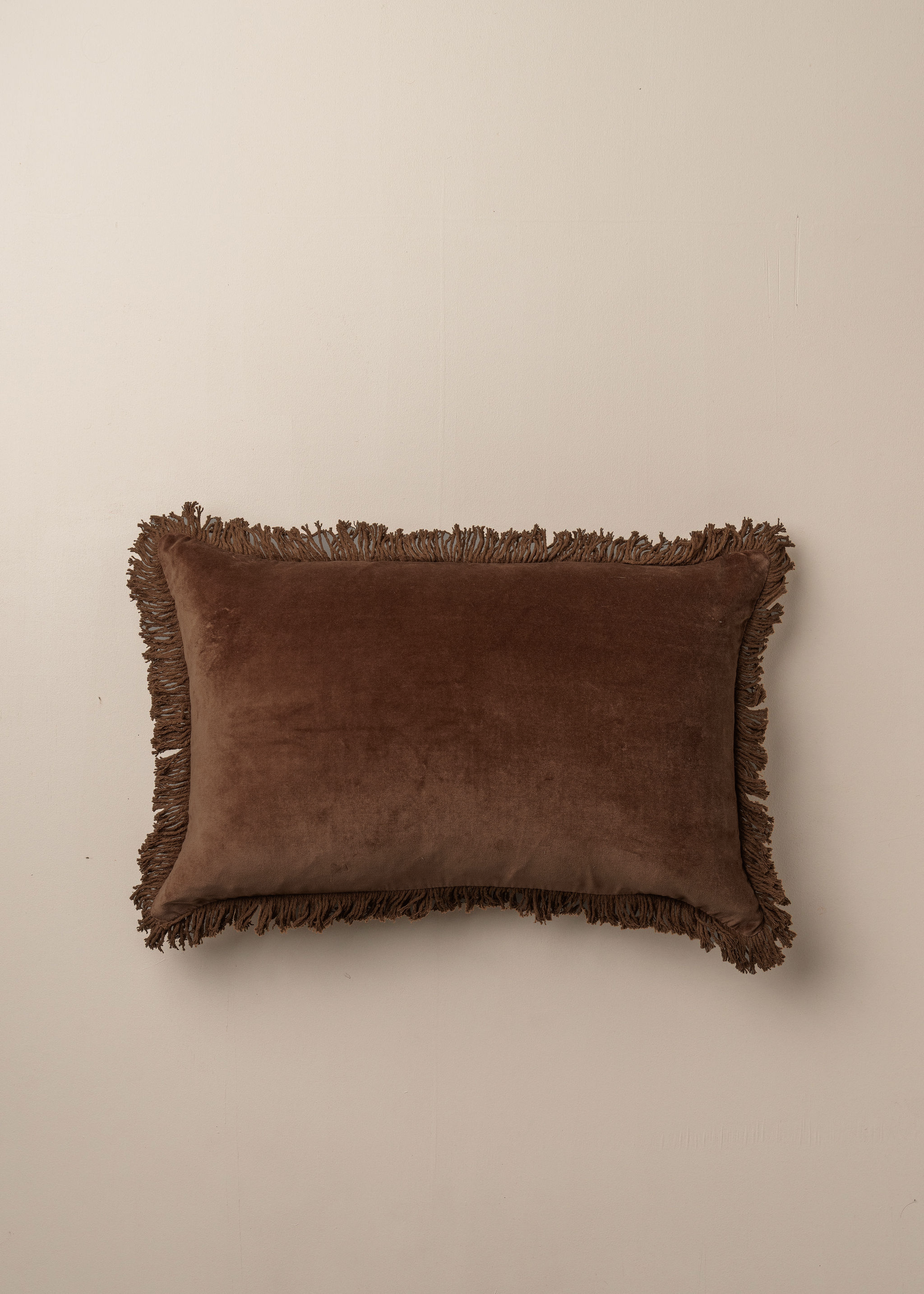 Luxury Velvet Throw Pillow Cushion - Soft Chocolate Brown for Living Room, Bedroom, Sofa & Home Decor