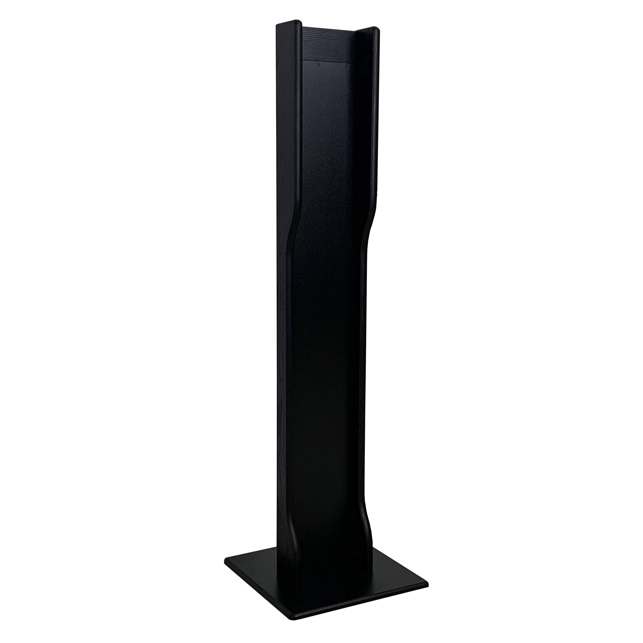 Premium Black Wooden Mallet Hand Sanitizer Dispenser Floor Stand - Model HSS2BK | Touchless Sanitizing Solution for Homes, Offices & Public Spaces