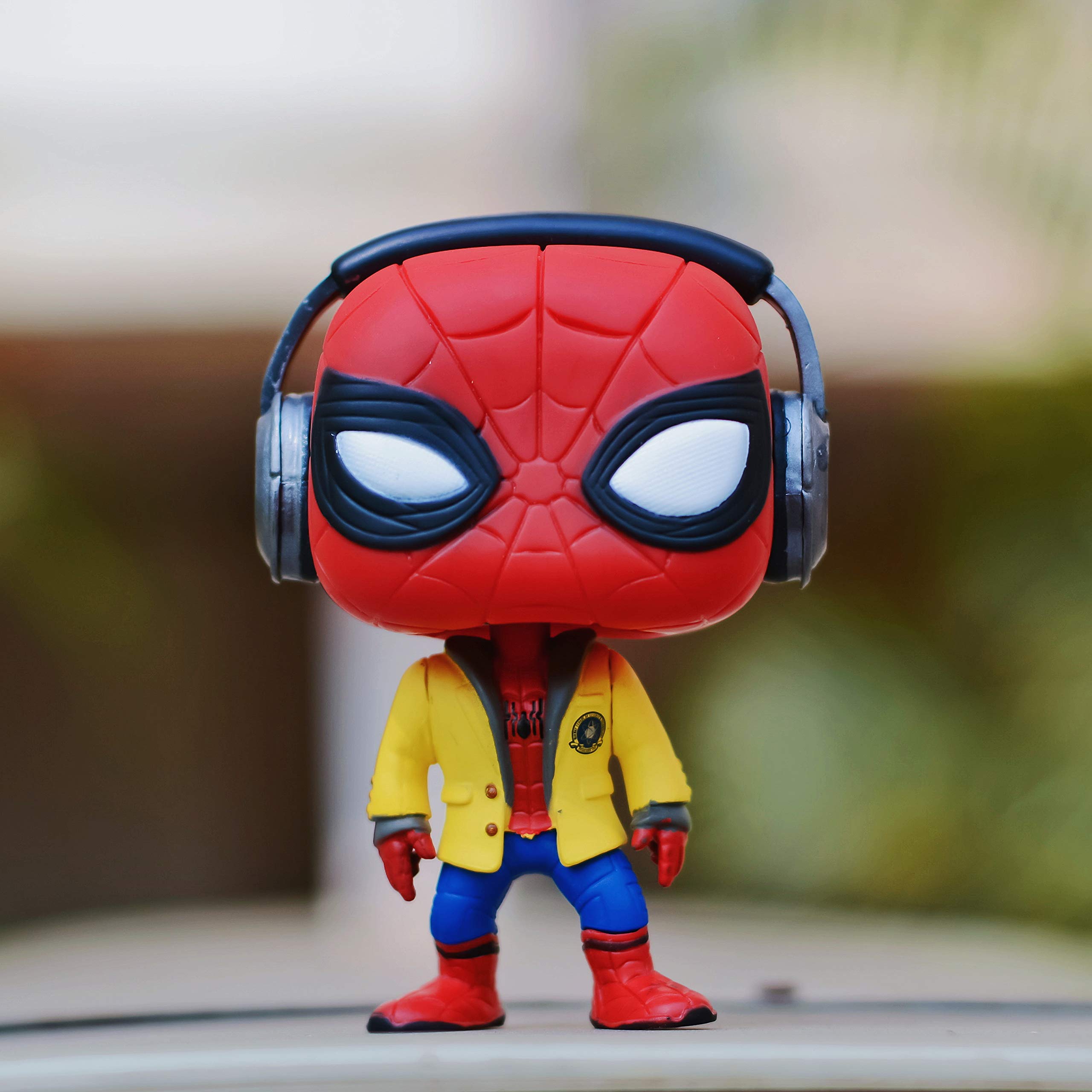 Funko Pop! Spider-Man with Headphones Vinyl Figure - Marvel Movies Collectible for Home & Office Decor, Gifts for Fans