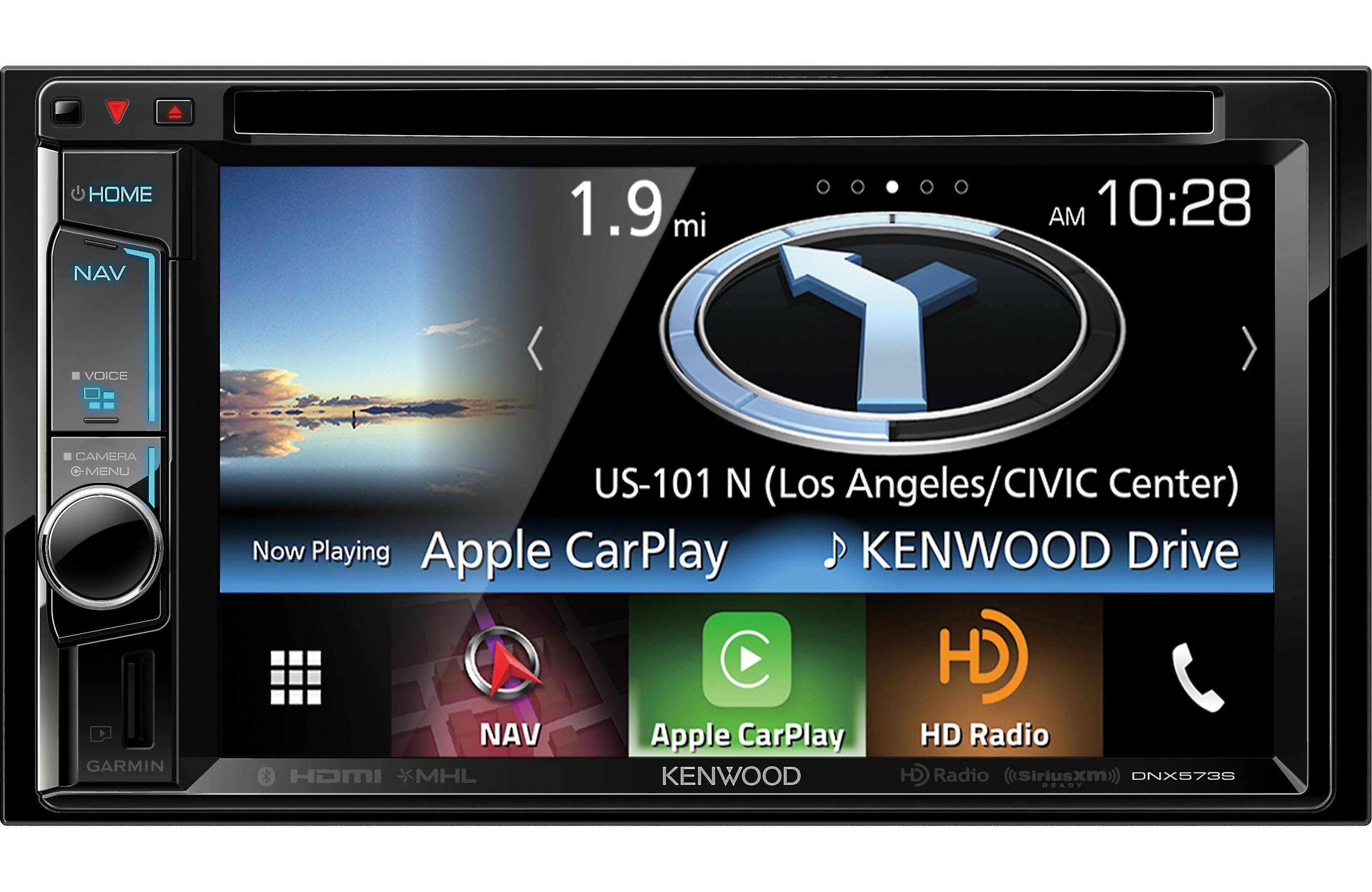 Kenwood DNX573S 7-Inch GPS Navigation System with Bluetooth, Apple CarPlay, Android Auto - Perfect for Road Trips and Daily Commutes
