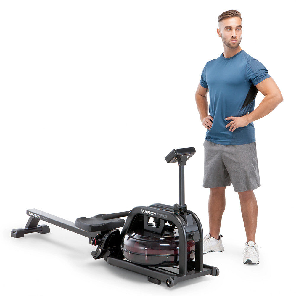 Marcy NS-6070RW Water Rower Machine - Premium Home Fitness Equipment for Full-Body Workout | Perfect for Home Gym, Cardio Training & Low-Impact Exercise