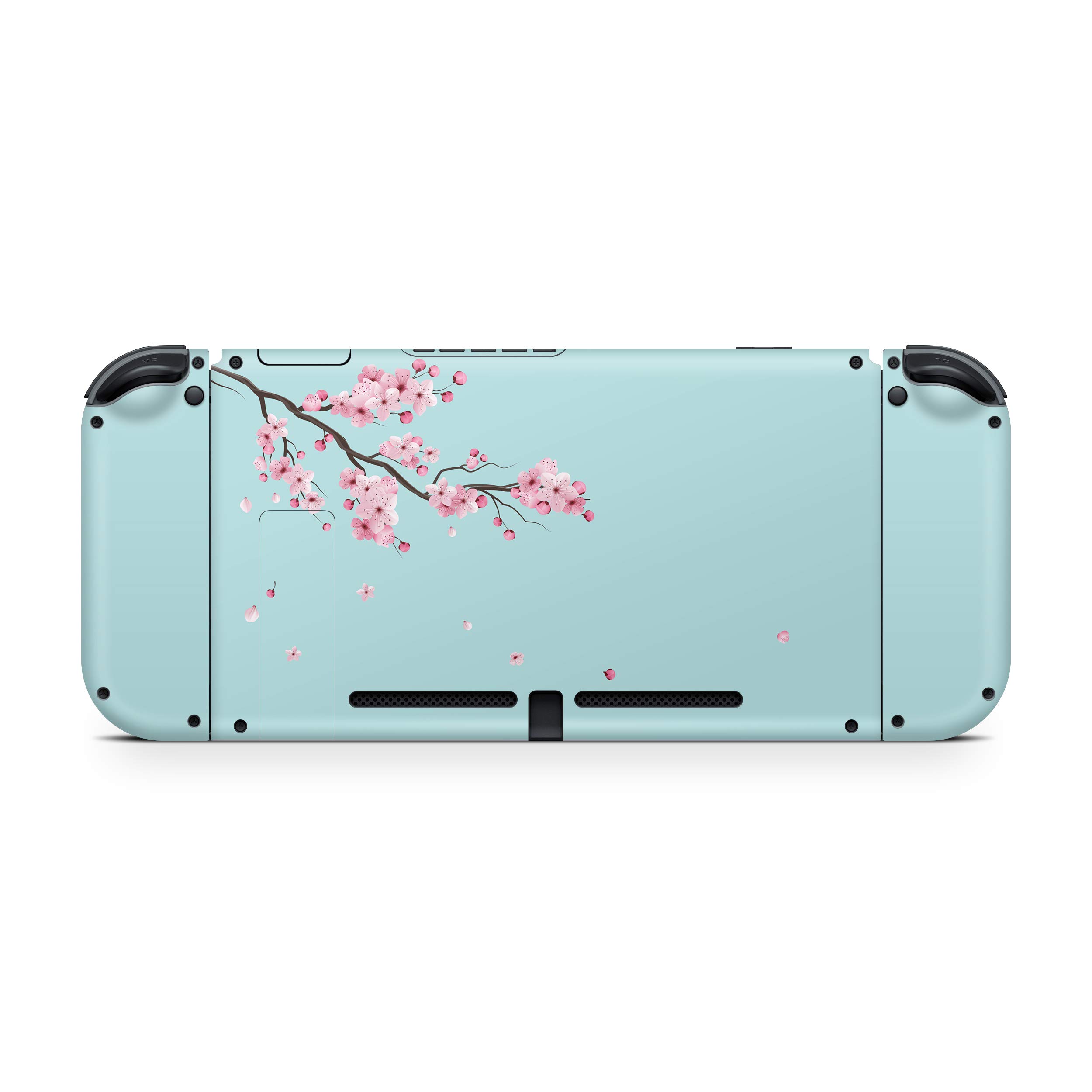 Premium Sakura Blue Vinyl Skin Wrap for Nintendo Switch - Full 3M Decal with Blossom Flower Design | Durable & Scratch-Resistant Cover for Gaming, Travel, and Home Decor