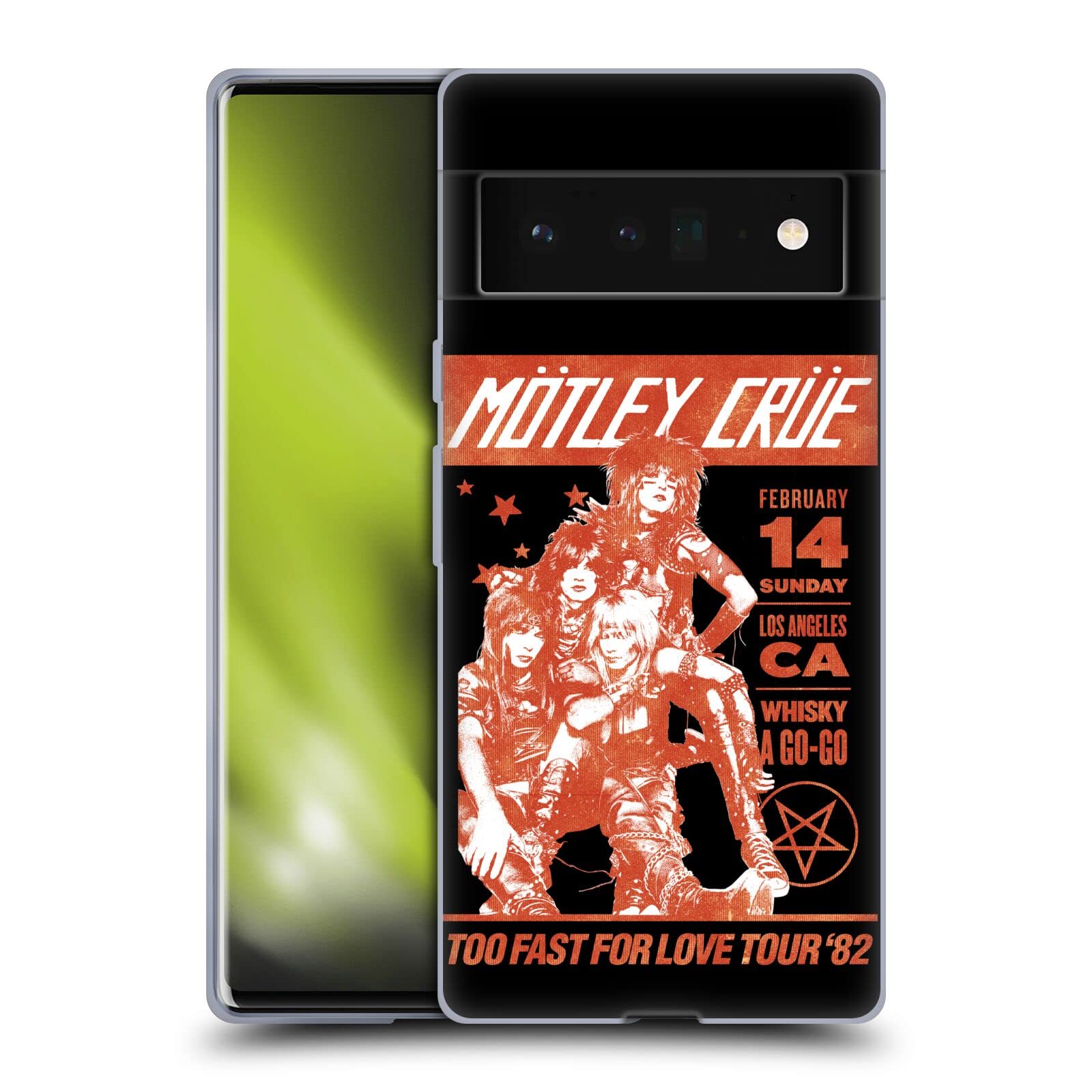Motley Crue Soft Gel Case for Google Pixel 6 Pro - Concert & Travel Use