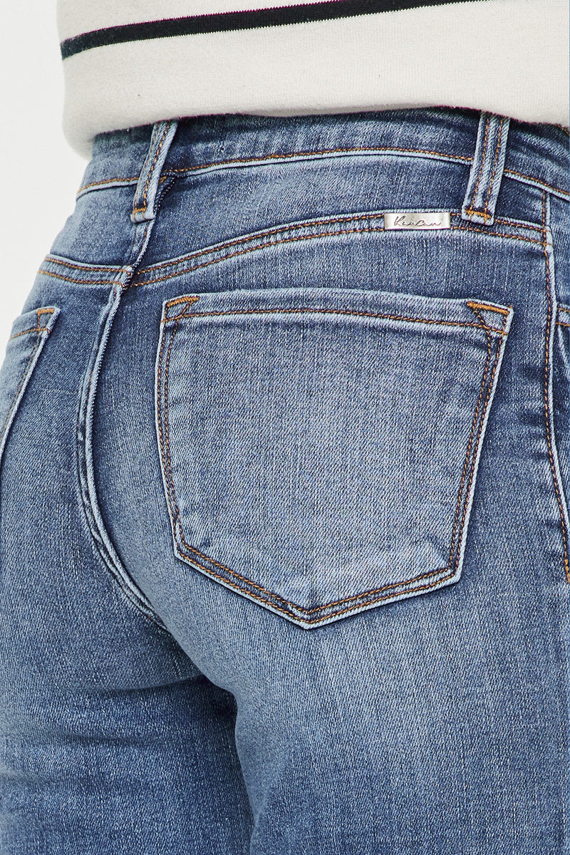 Emmett High Rise Skinny Straight Leg Jeans for Women - Stretch Denim Pants, Comfortable & Flattering Fit - Perfect for Casual Wear, Office & Night Out