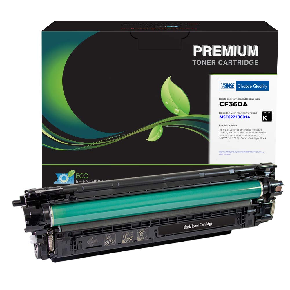 High-Quality MSE Remanufactured Toner Cartridge for HP CF360A/508A - Black Ink Replacement | Compatible with HP Printers for Home & Office Use