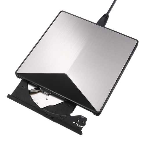 Portable Aluminum Alloy USB 3.0 External CD DVD Drive - Burner Player for Laptop & Desktop | Plug and Play for Movies, Music, Data Backup & Installation