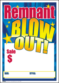100-Pack Sale Tags - Remnant Blow Out Labels for Retail Clearance, Discount Pricing & Inventory Management