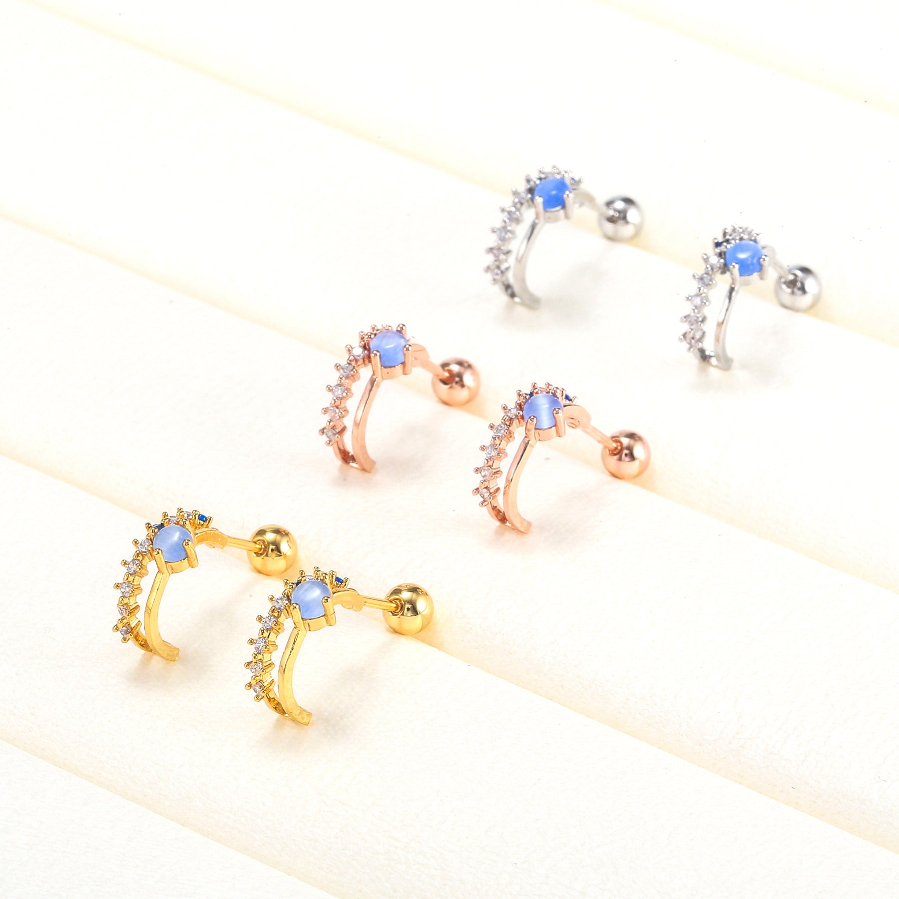 20G Star Emoji Conch Double Piercing Earrings - Trendy Cartilage Ear Jewelry for Women | EGD0382 | Perfect for Parties, Festivals and Everyday Fashion Accessories