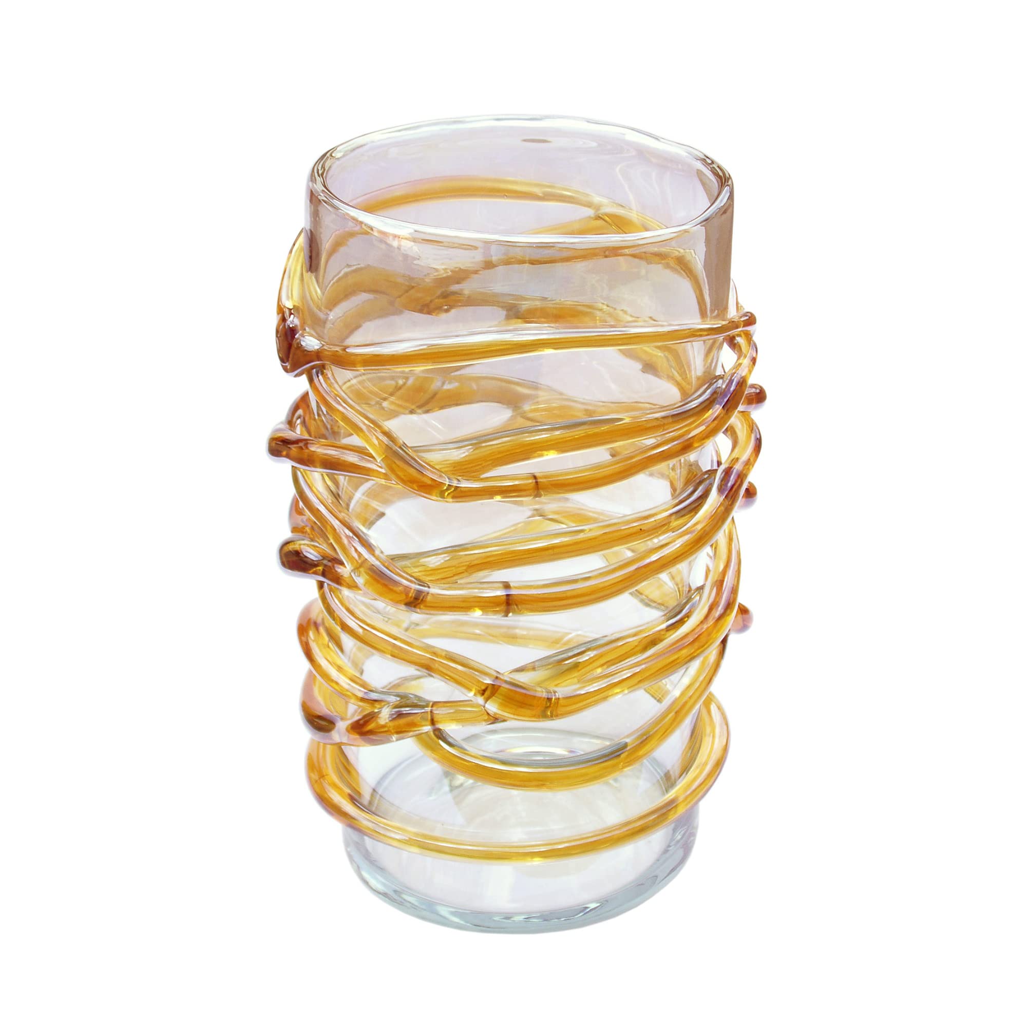 Elegant Modern Glass and Marble Vase - 13 Inch Tall Crystal Clear Home Decor for Living Room, Dining Table, Wedding Centerpiece - Perfect Housewarming Gift for New Home