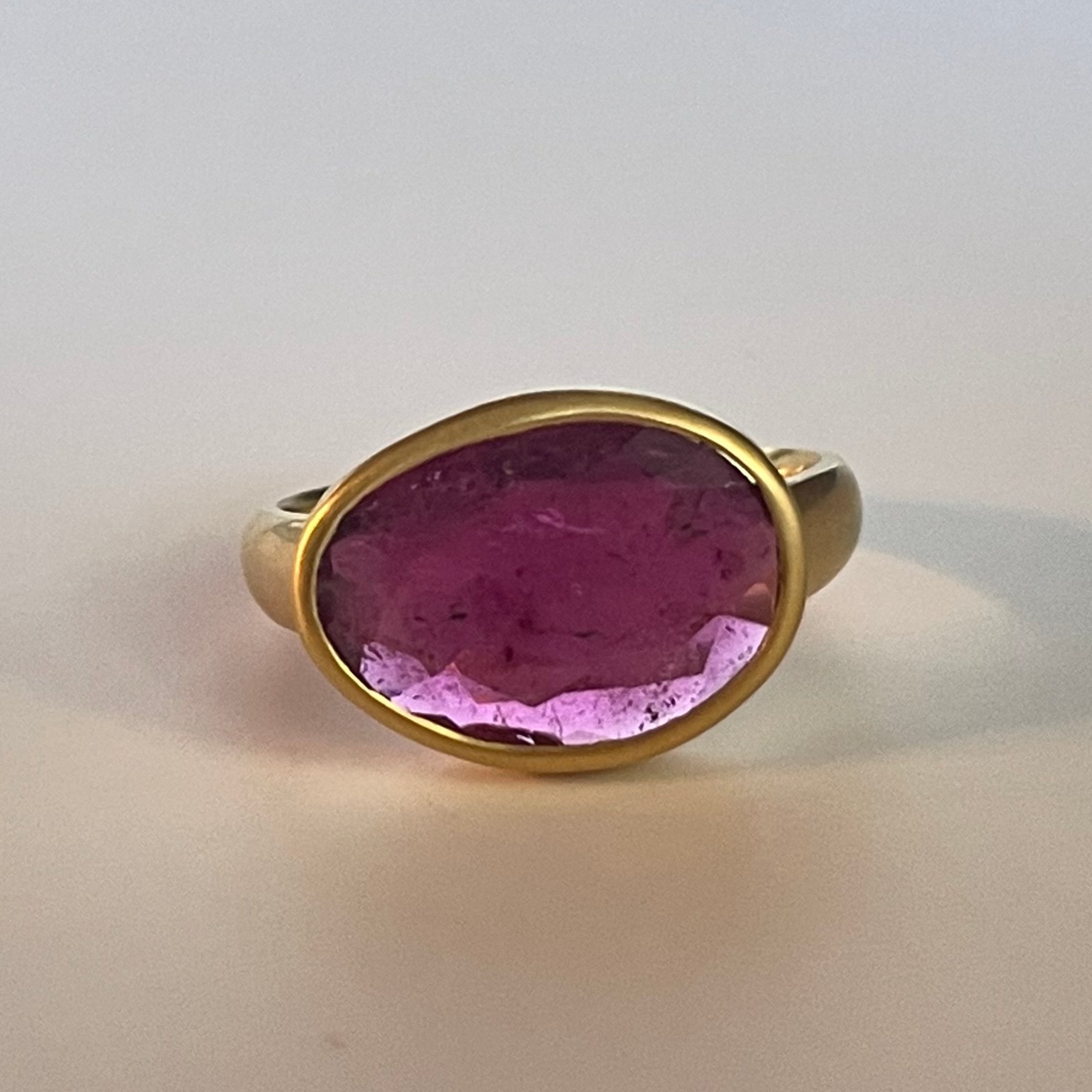 Pink Tourmaline Greek Ring for Women - Elegant Gemstone Jewelry for Everyday Wear, Gift Ideas & Special Occasions