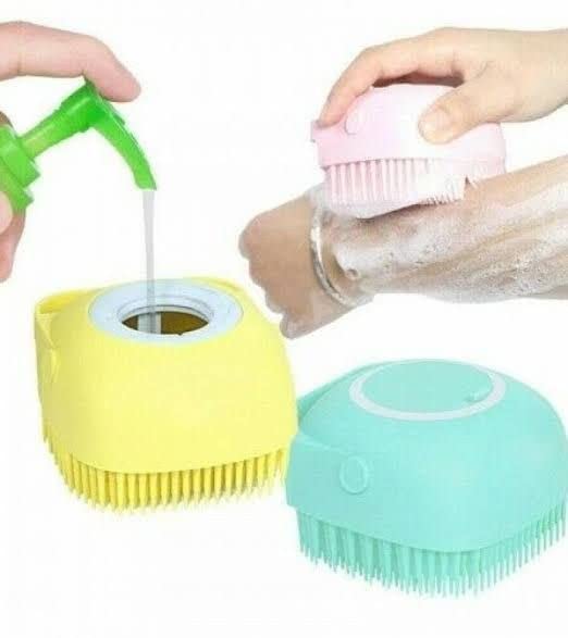 Soft Silicone Bath Brush with Hooks - Exfoliating & Massaging Shower Scrubber for Smooth Skin - Perfect for Back Scrubbing, Body Cleansing & Relaxation