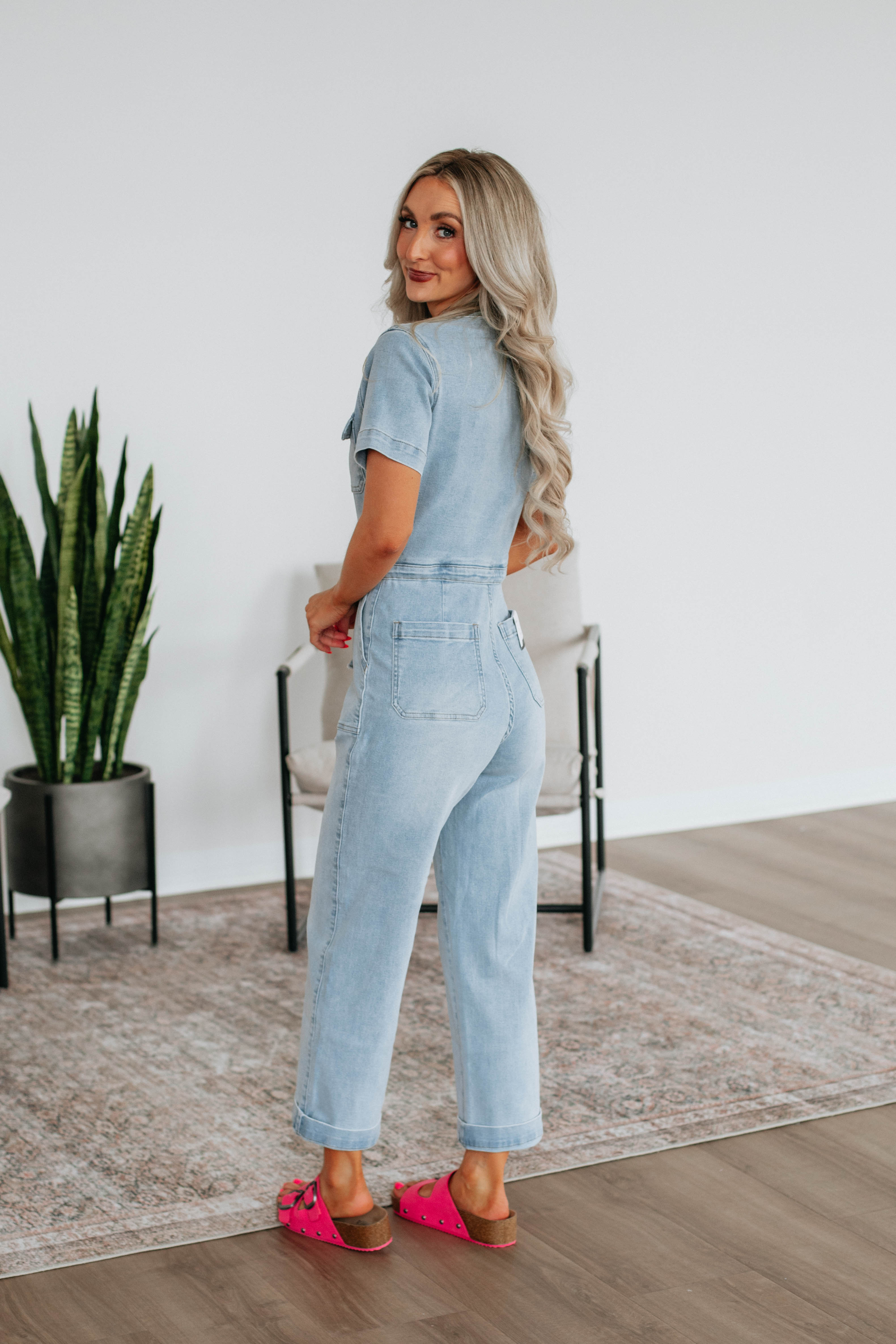 Caroline KanCan Denim Jumpsuit for Women - Stylish One-Piece Romper with Pockets | Perfect for Casual Outings, Date Nights & Summer Fashion