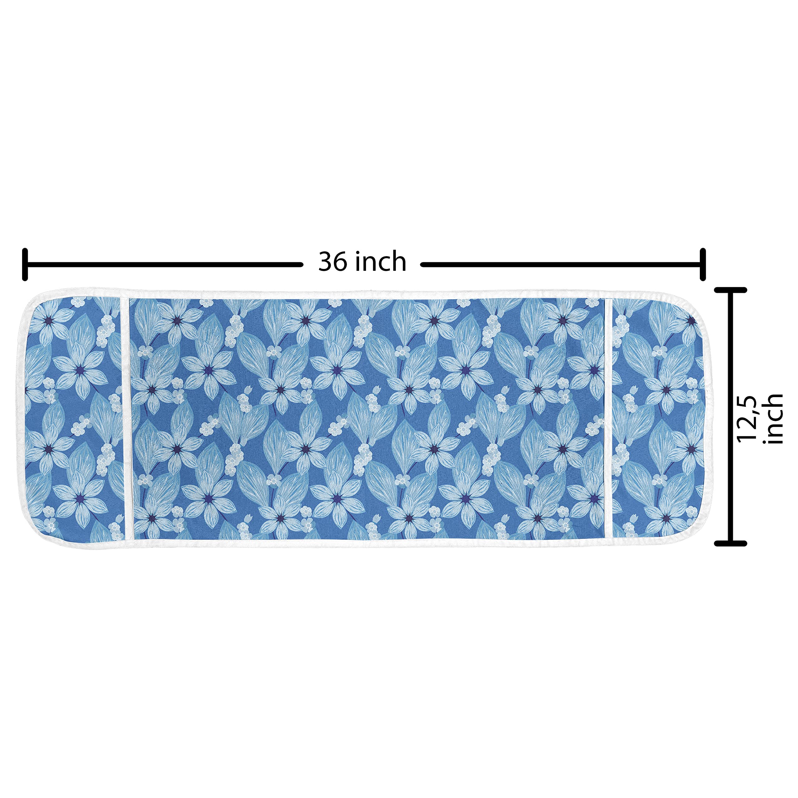 Ambesonne Floral Microwave Cover - Waterproof Kitchen Organizer with Pockets, 36